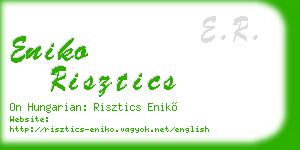 eniko risztics business card